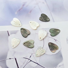 Load image into Gallery viewer, Heart White Mother-of-Pearl, MOP Shell Pendant, Shell Charm, Mother of Pearl Jewelry Making Findings RY066