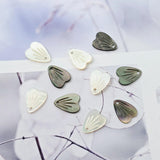 Heart White Mother-of-Pearl, MOP Shell Pendant, Shell Charm, Mother of Pearl Jewelry Making Findings RY066