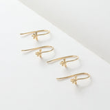 Butterfly Ear Hooks, 14K Gold Earring Earring findings with loop, Fish Hooks, Ear Wires for Jewelry Making GT068