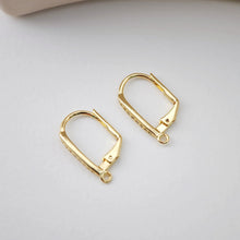 Load image into Gallery viewer, 18K Gold Plated Oval Hoop Earring, Huggie Hoops Earring Parts, Lever Back, 18*11.3mm, Oval Hoop earring for Jewelry Making D0190