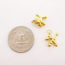 Load image into Gallery viewer, Poodle Pendant Charm, Animal Pendant, Puppy Charm, 18K Shiny Gold Plated Pendant, Necklace Bracelet Making Charm, Jewelry Findings S881