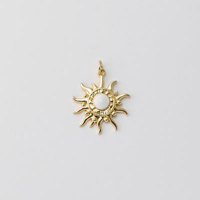 Sun Pendant, Enamel Sunshine Charms, 18K Gold Plated Sun Charms, For Bracelet And Necklace Making, Jewelry Findings S1412