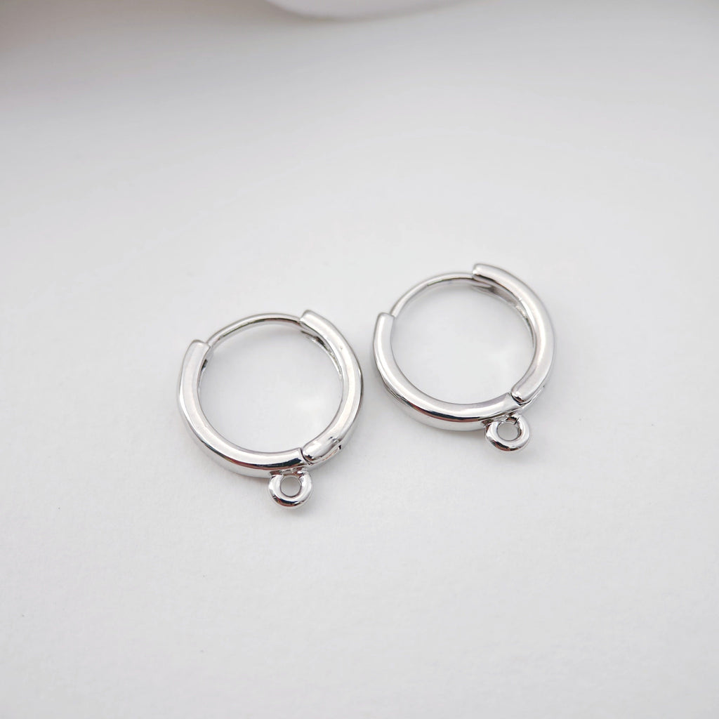 4PCS Huggie Hoops Earring Hoop, 18K Gold Plated Leverback Ear Hoops, Gold Earring Making Findings for Jewelry Making D0113