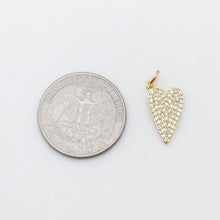 Load image into Gallery viewer, Cubic Heart Charms, 18K Gold Plated CZ Pave Love Charms, Bracelet Necklace Making Pendants, Jewelry Findings S20559