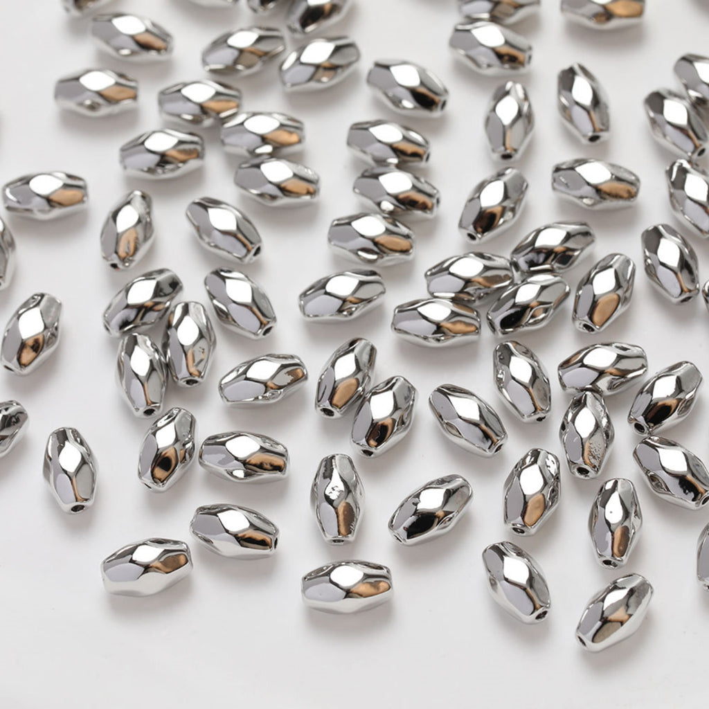 Rice spacer beads, 14K gold plated, necklace and earrings making beads, jewelry findings SC002