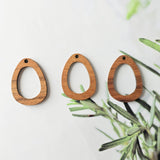 2PCS Geometric Statement Wood Charms, Wooden Pendant, Reclaimed Walnut Wood,Wood Earrings Diy  Ideas JT944