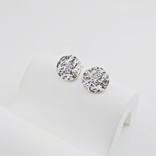 Load image into Gallery viewer, 4pcs Round Pleated Earring Post, S925 Silver Pin, 14K Gold/Silver Plated, Nickel Free Earrings, CZ Pave Ear Stud, Earring Findings ZX280