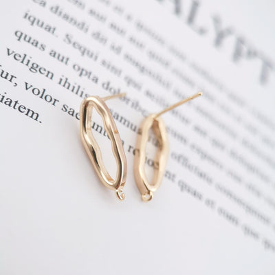 4pcs Irregular Ear Post With Loop, S925 Silver Ear Pin Nickel Free Earrings, Geometric Ear Stud, Hypoallergenic Earring Findings ZX052