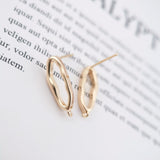 4pcs Irregular Ear Post With Loop, S925 Silver Ear Pin Nickel Free Earrings, Geometric Ear Stud, Hypoallergenic Earring Findings ZX052