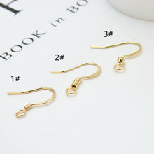 Load image into Gallery viewer, 20PCS- 14K Gold Plated Ear Wires, Gold Earring Earring Hooks, Fish Hooks, Ear Wires for Jewelry Making JY018-ZX7011