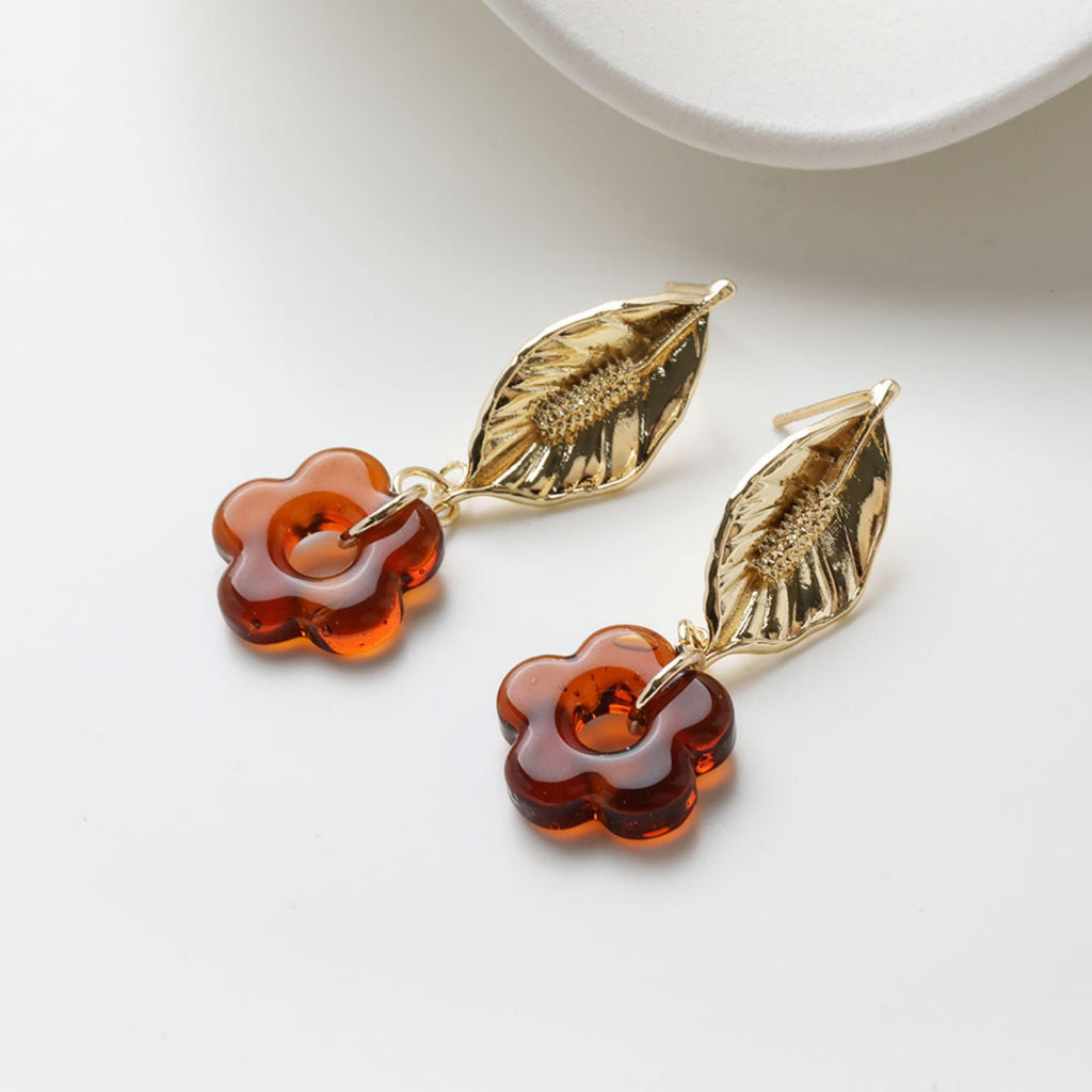 عمود قرط من ورق الذهب، أقراط من الذهب/الفضة عيار 14 قيراطًا خالية من النيكل، دبابيس أذن من الفضة S925، قرط أذن على شكل قلب مع حلقة GZ726