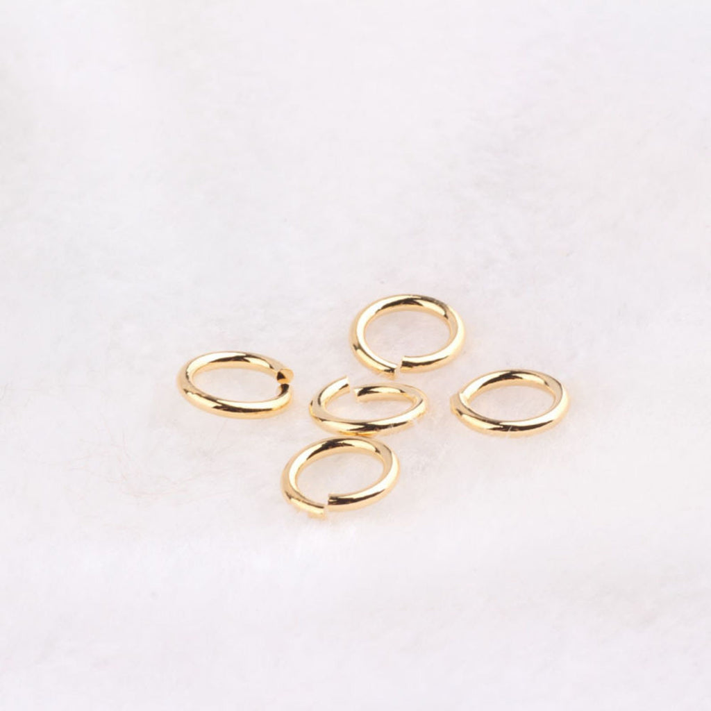 10pcs Big Size Jump Rings for Jewelry Making, Thickened Gold Plated Open Jump Ring,  10mm 12mm 18mm 20mm QR035