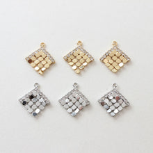 Load image into Gallery viewer, Diamond Shape Sequin Pendant, 18K Gold Plated, Earring Making Charm, Jewelry Finding JG018