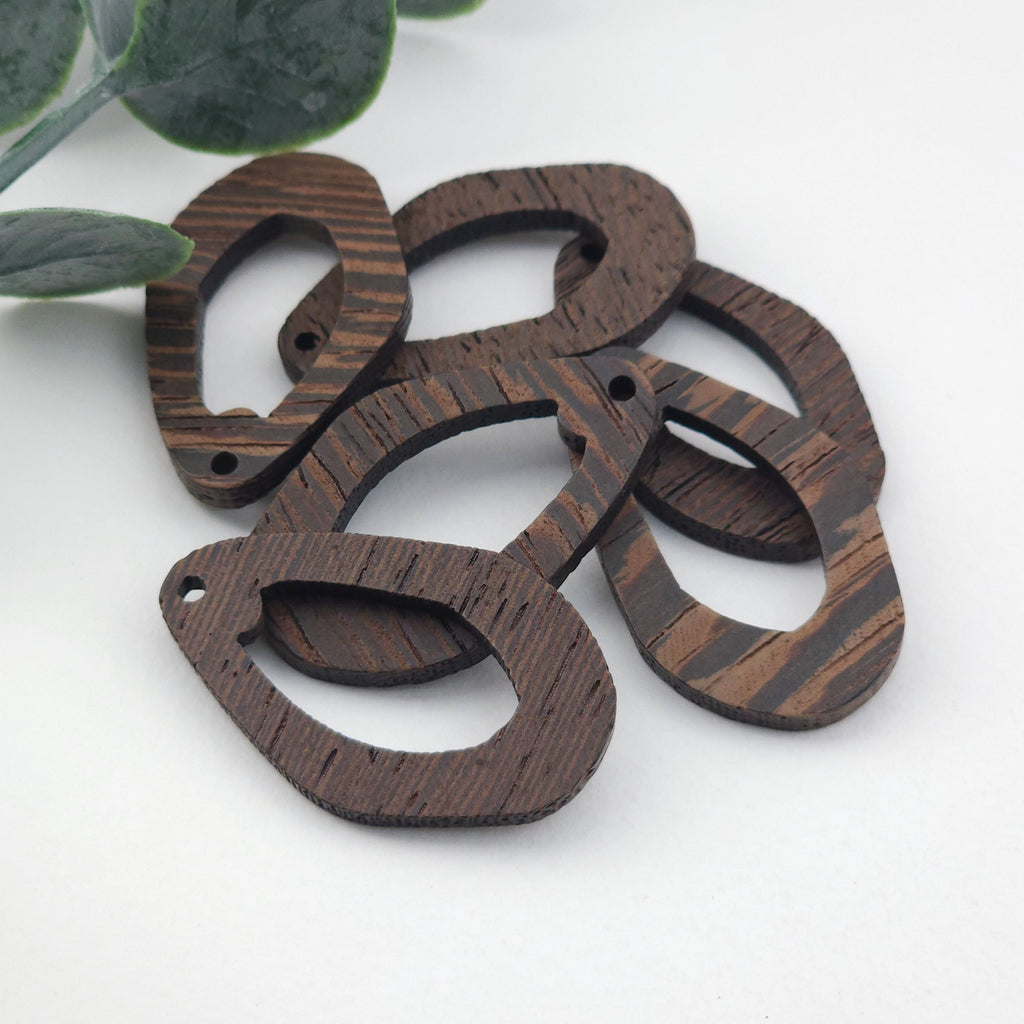 Irregular Geometric Shape Wood Charms, Wooden Pendant, Reclaimed Walnut Wood, Geometric Statement Wood Earrings Diy Ideas JT999