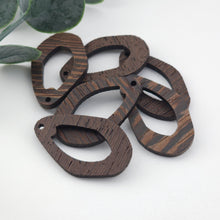 Load image into Gallery viewer, Irregular Geometric Shape Wood Charms, Wooden Pendant, Reclaimed Walnut Wood, Geometric Statement Wood Earrings Diy Ideas JT999
