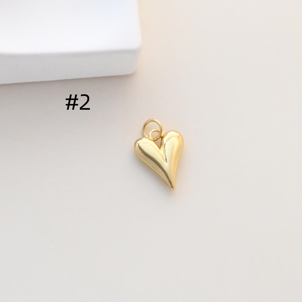 Heart Lock Pendant, Heart Charm, 18K Gold Plated Necklace Making Pendant, Love Pendant, Jewelry Findings S1329