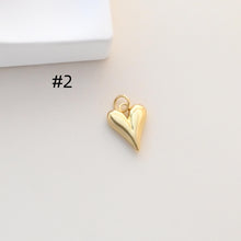 Load image into Gallery viewer, Heart Lock Pendant, Heart Charm, 18K Gold Plated Necklace Making Pendant, Love Pendant, Jewelry Findings S1329