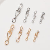 Fish Hook Clasp, Necklace Connector, 14K Gold/Silver Plated, Neckalce Bracelet Making Pendant, Jewelry Supply Finding JG008