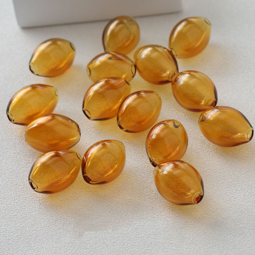 Glass Bubble Beads, Ellipsoid Hollow Glass Beads, Colorful Hand Blown Hollow Round Globes for Jewelry Making, DIY Beads Finding GZ564