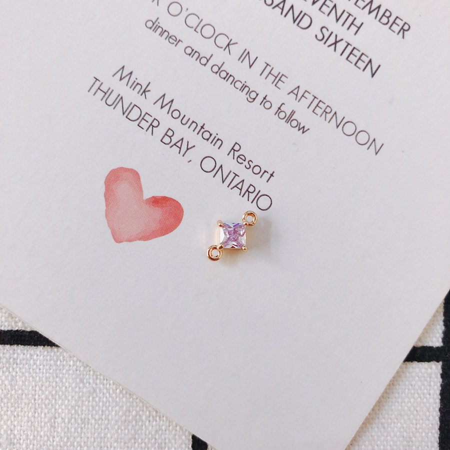 10 conectores de cristal rómbico, colgantes de cristal, chapados en oro de 18 quilates, accesorios de joyería MY078-F233