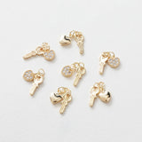 Shiny Heart Locket Charms, 18K Gold Plated, Key Pendant, Love Pendant, Necklace Making Pendants, Jewelry Findings JG011