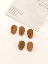 Load image into Gallery viewer, 4PCS Wood Earrings, Oval Wooden Earrings for women, Reclaimed Walnut Wood, Nickel Free, Geometric Statement Earrings Finding  JT920