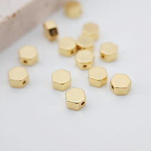 Load image into Gallery viewer, 10PCS- 5mm Gold Spacer Beads, 18K Gold Plated , Dainty Bracelet Necklace Making Beads, Jewelry Finding S223