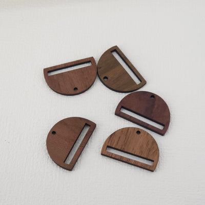 2PCS Geometric Shape Wood Charms, Wooden Pendant, Reclaimed Walnut Wood, Geometric Statement Wood Earrings Diy Ideas JT952