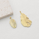 Leaf Charms, CZ Pave Leaf Charms, 30mm, 48mm, 18K Gold Plated Leaves Pendant, Necklace And Earrings Making Charm, Jewelry Findings S1345