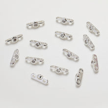 Load image into Gallery viewer, Two hole spacer beads, 14K gold plated, round zirconia hole beads, necklace and earring making beads, jewelry findings SC011