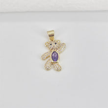 Load image into Gallery viewer, Bear Charm, Pave CZ, 18K Gold Plated Crystal, Teddy Bear Pendant, Rabbit for Jewelry Making S20784