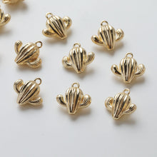 Cargar imagen en el visor de la galería, Colgante de cactus, colgante de caracol, colgante de cactus en oro de 14 quilates, dijes para collar GZ749