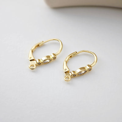 18K Gold Plated Oval Hoop Earring, Huggie Hoops Earring Parts, Lever Back, 17.8*11mm, Oval Hoop earring for Jewelry Making D0157