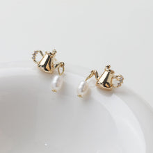 Load image into Gallery viewer, Mini Bottle Stud Earrings Post with loop, 14K Gold/Silver, S925 Silver Pin Nickel Free Earrings,  Ear Stud GZ762