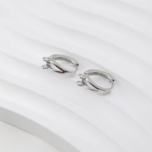 Load image into Gallery viewer, Two Loop Earring Hoop, Gold Plated Huggie Hoop Earring with Loop, Huggie Hoops DIY Earring  Findings,Handmade Earring Supplies D0099