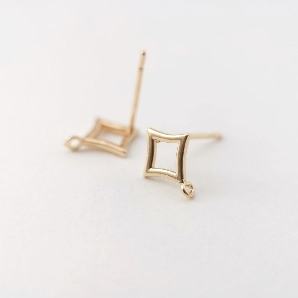 4pcs Gold Star Earring Post With Loop, S925 Silver Ear Pin Nickel Free Earrings, Ear Stud Loop, Hypoallergenic Earring Findings Z093