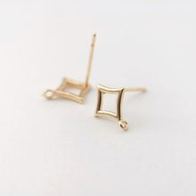 Load image into Gallery viewer, 4pcs Gold Star Earring Post With Loop, S925 Silver Ear Pin Nickel Free Earrings, Ear Stud Loop, Hypoallergenic Earring Findings Z093