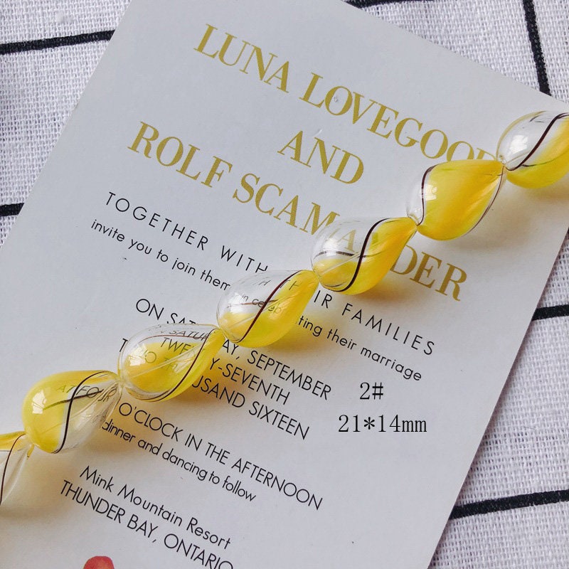 4 cuentas de vidrio con forma de gota, globos ovalados huecos soplados a mano para hacer joyas, hallazgos de cuentas DIY MY098