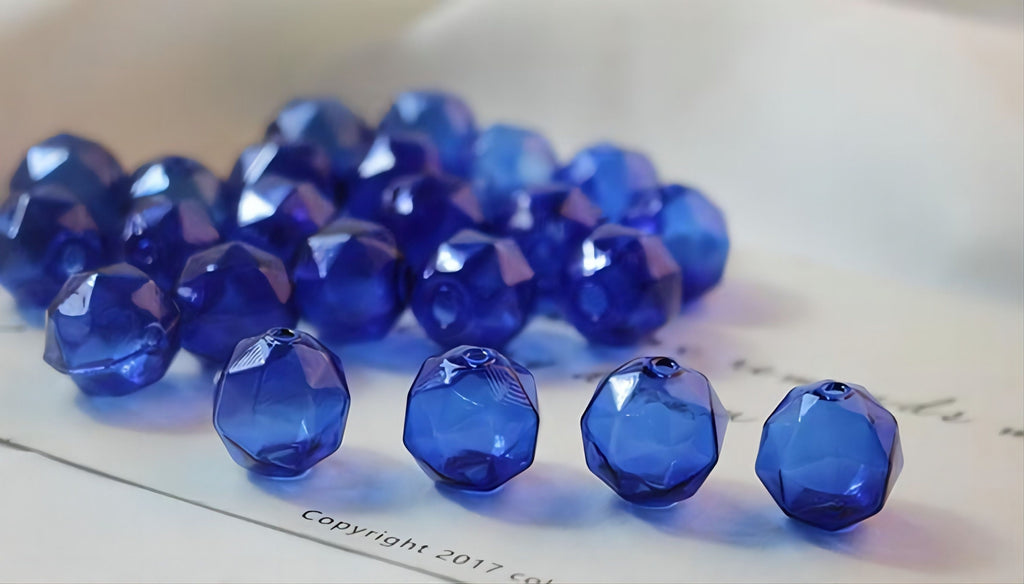 خرز فقاعات زجاجي متعدد الأوجه، 16 مم، كرات دائرية مجوفة منفوخة يدويًا لصنع المجوهرات، أصفر، أخضر، أزرق داكن، وردي، DIY Beads Finding GZ009