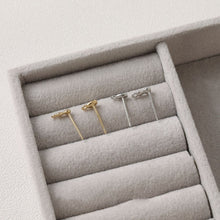 Load image into Gallery viewer, Tiny Drop Ear Post With Loop, S925 Silver Ear Pin Nickel Free Earrings, Gold/Silver Ear Stud, Hypoallergenic Earring Findings BB023