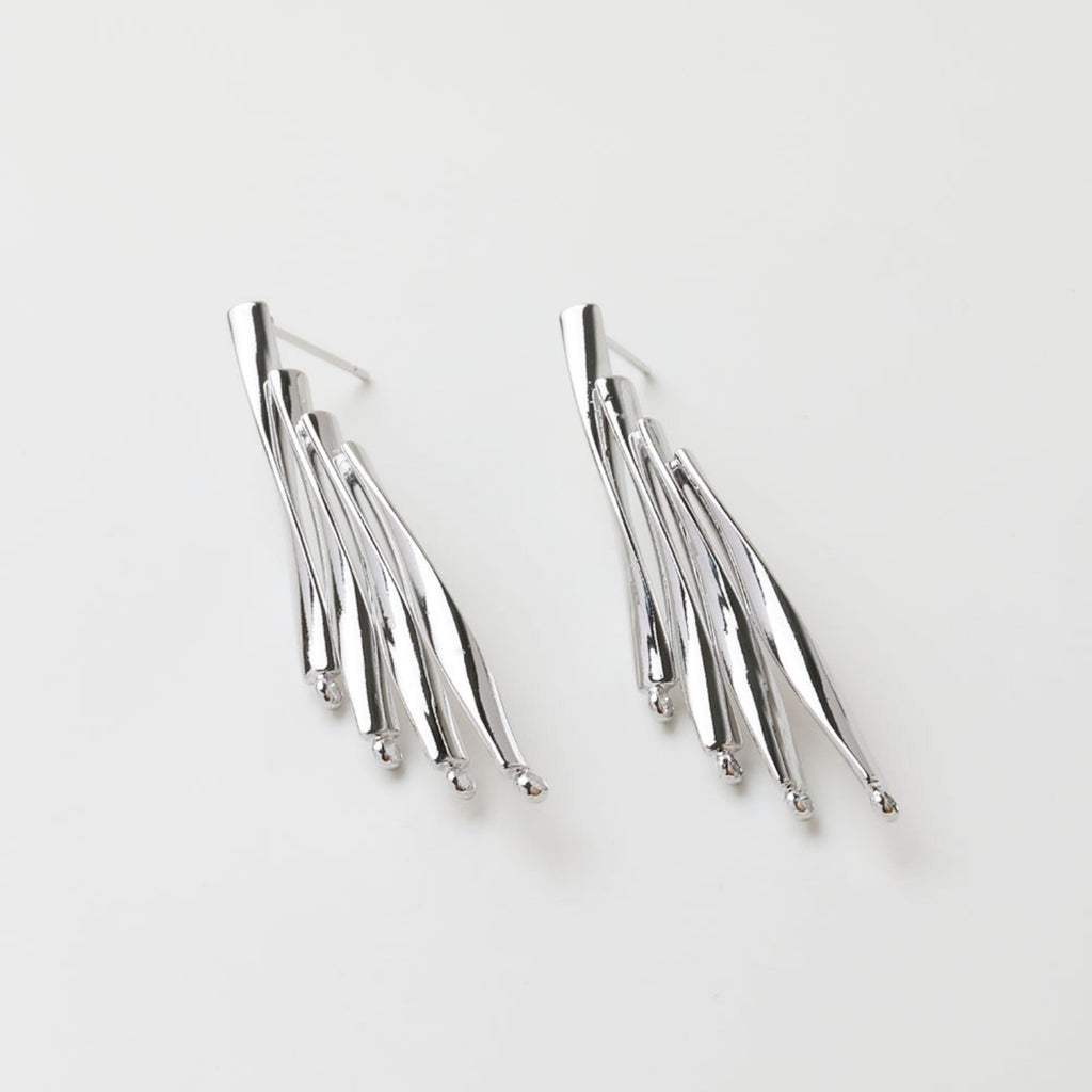 Twisted Fan-Shaped Earrings, 14K Gold Plated Sector Earring Post with Loop, Earring Findings, Handmade Earring Supplies GZ744