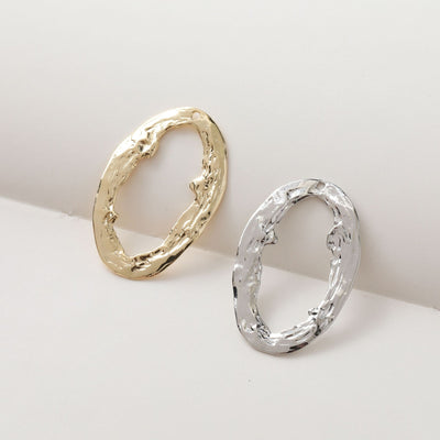 Colgante calado irregular, chapado en oro y plata de 14 quilates, para collar, para bisutería, JG013