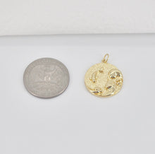 Load image into Gallery viewer, Ocean Pendant, Countryside Night, 18k Gold Plated Charm, Charm for Bracelet Necklace Earring Making