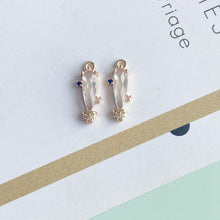 Load image into Gallery viewer, 10pcs- Crystal Long Cactus Teardrop Charms, 8 colors You Choose, 14K Gold Plated Teardrop Pendant, Jewelry Findings MY049-F069