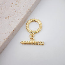 Load image into Gallery viewer, OT Toggle Clasps, 18K Gold Plated Leaf  Bracelet Necklace Making OT Clasps, Connectors Clasps, Jewelry Findings S815