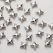 Load image into Gallery viewer, Star Spacer Beads, 14K Gold Plated, Silver, Dainty Earring Making Beads, Jewelry Finding GZ402-SC001