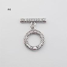 Load image into Gallery viewer, Boho OT Toggle Clasps, Antique Silver, 18k Gold, One Set OT Buckle, Necklace Closure, Connectors Clasps S1151