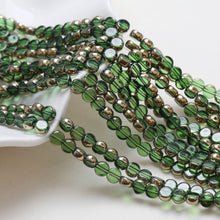 Load image into Gallery viewer, Gold Rimmed Round Glass Beads, 6*3mm, Crystal Glass Loose Beads for Jewelry Making, DIY Beads Finding GZ550