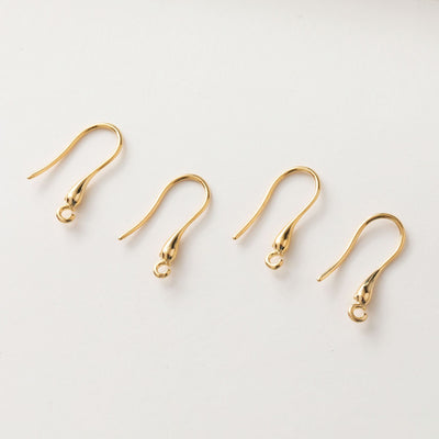 10PCS Fish Hooks, 18K Gold Plated Ear Wires, Gold Earring Earring Hooks, Ear Wires for Jewelry Making GZ194-ZX7039