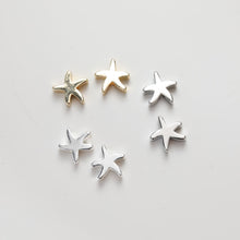Load image into Gallery viewer, Starfish Spacer Beads, Drop Beads, 14K Gold Plated, Silver, Dainty Earring Making Beads, Jewelry Finding GZ236-ZX7028